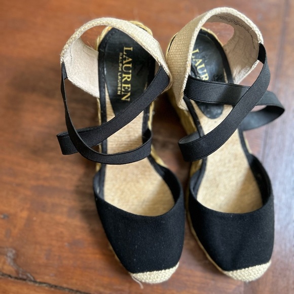 Ralph Lauren Espadrille platforms size 6.5 - Picture 7 of 12